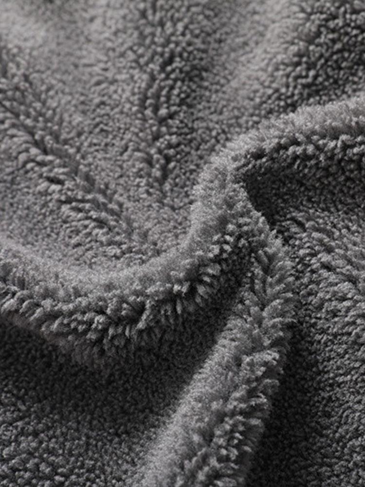 Teddy Gevoerde Gewassen Denim Jas