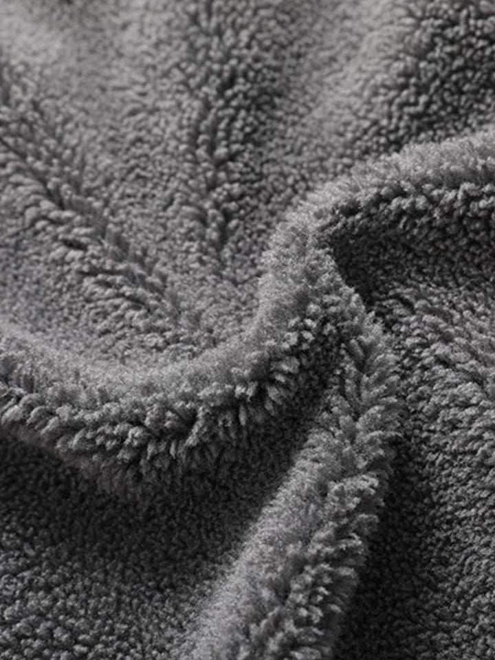 Teddy Gevoerde Gewassen Denim Jas