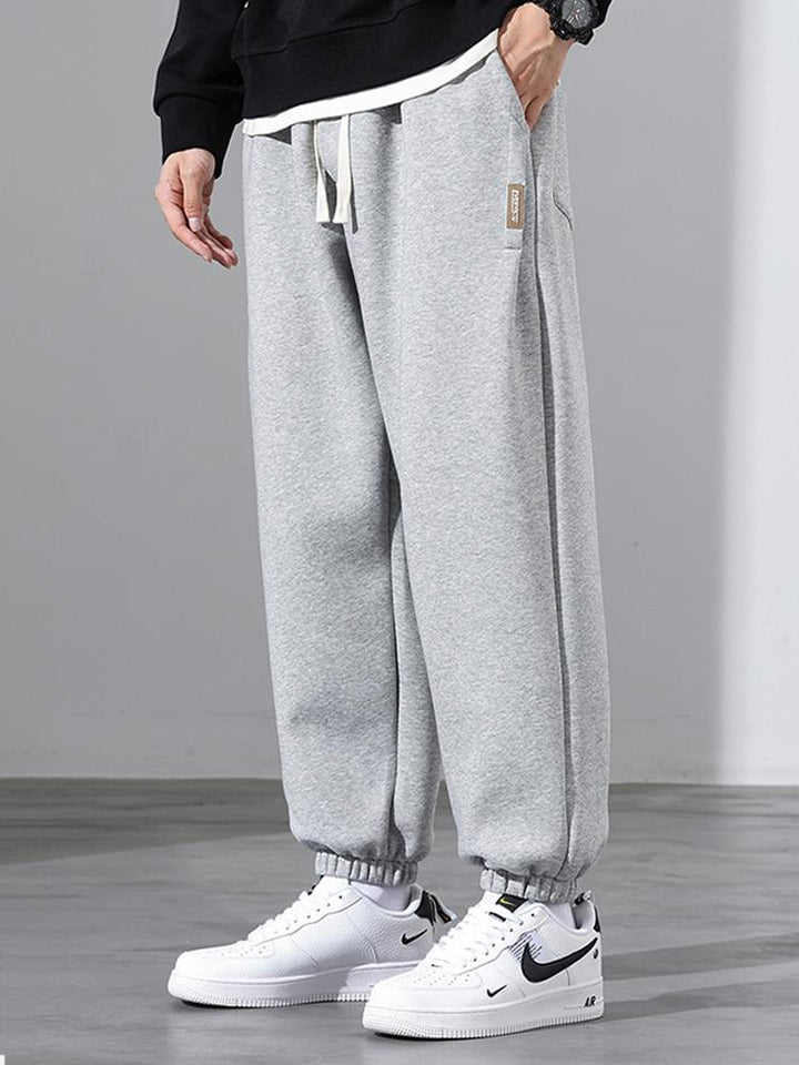 Cotton Jogging Pants with Drawstrings