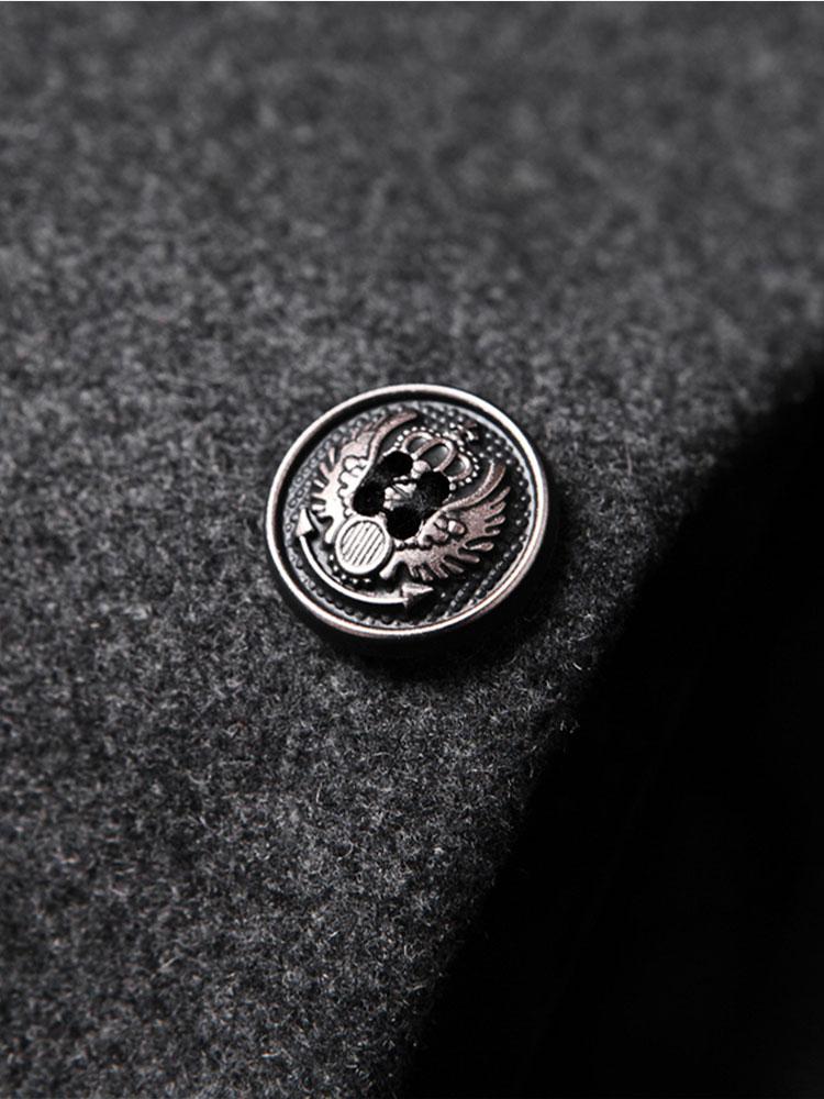 Staande Kraag Wol Overjas