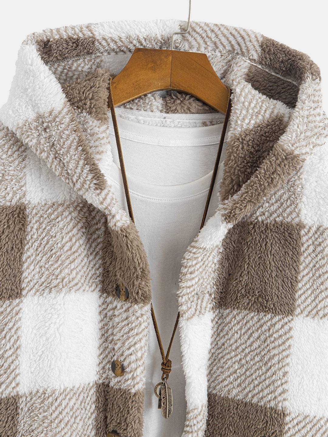 Checkered Teddy Fleece Jacket