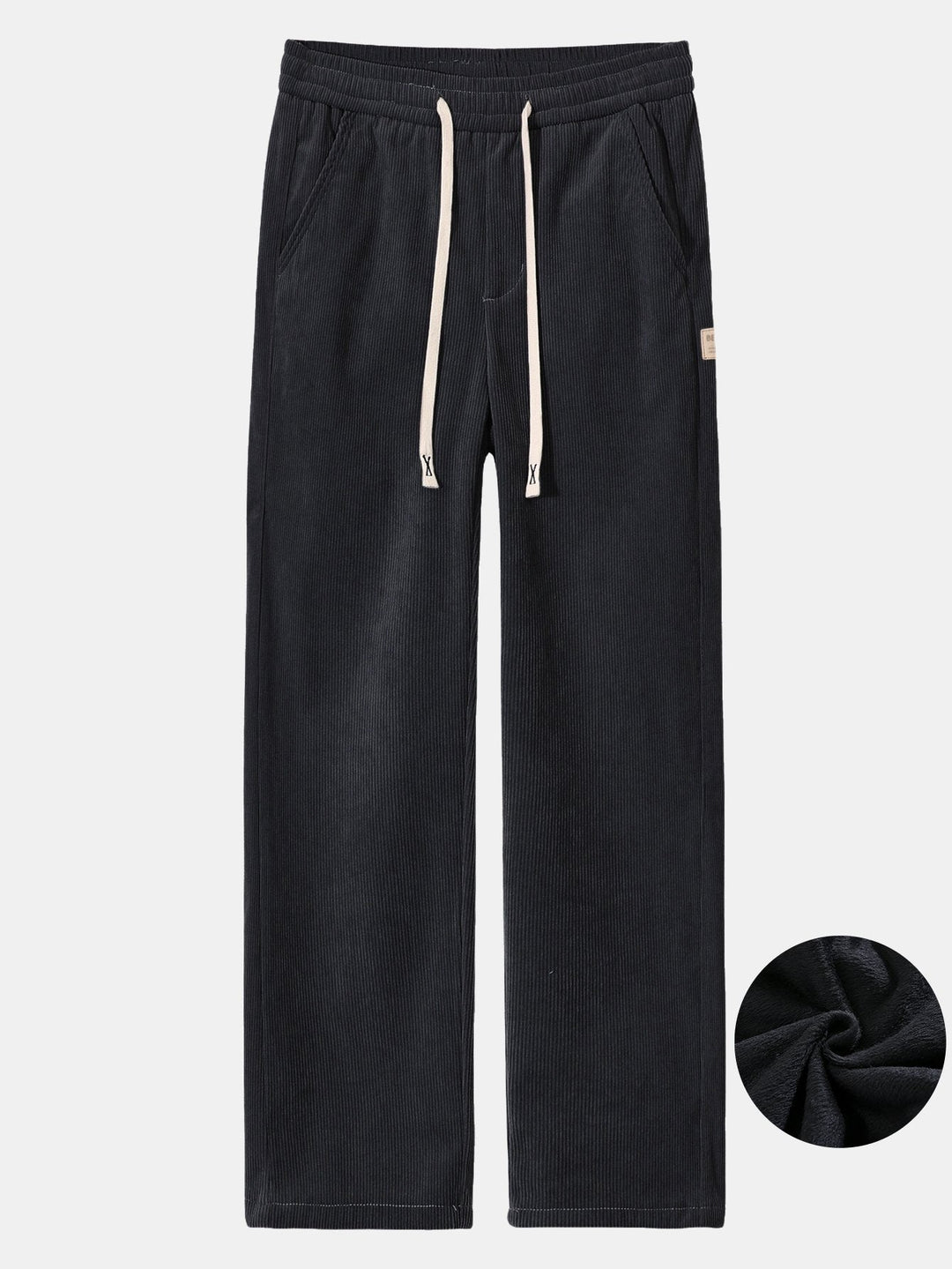 Polar Fleece Lined Straight Corduroy Pants