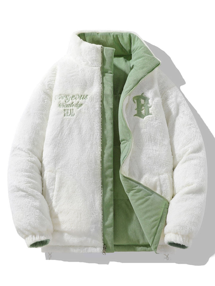 Omkeerbare Teddy Fleece Corduroy Jas