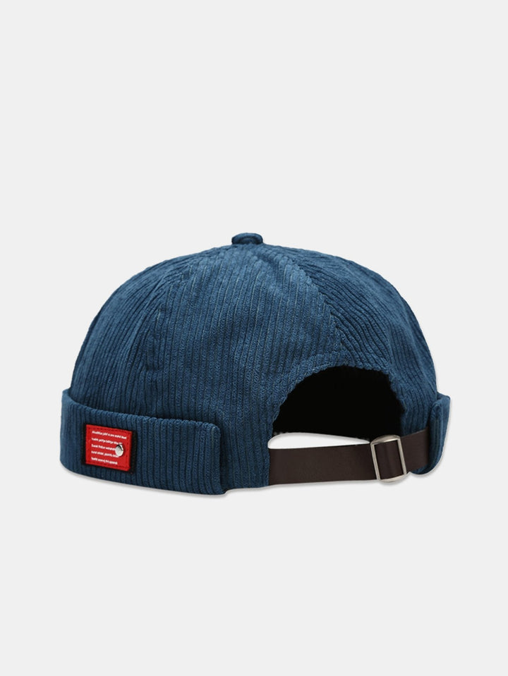 Japanse Harajuku-stijl corduroy hoed zonder rand