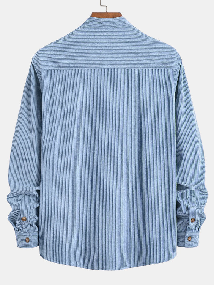 Corduroy Staande Kraag Shirt