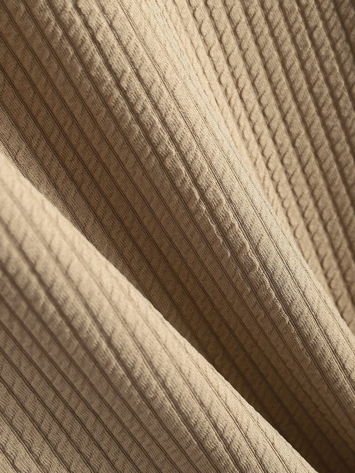 Muscle Fit Geribbelde Hoodie T-Shirt