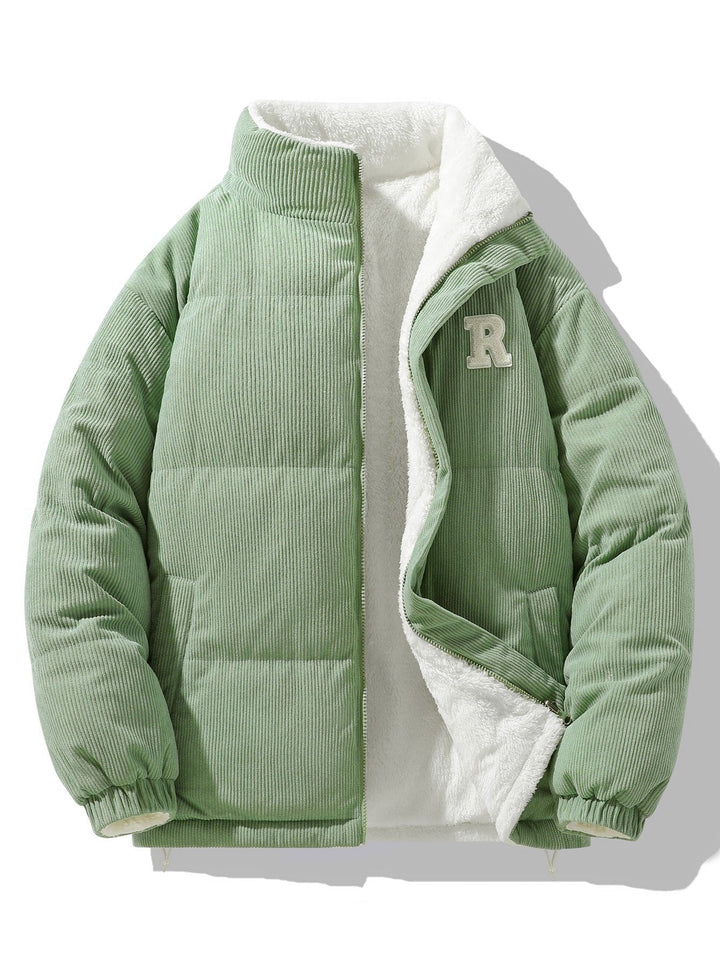 Omkeerbare Teddy Fleece Corduroy Jas