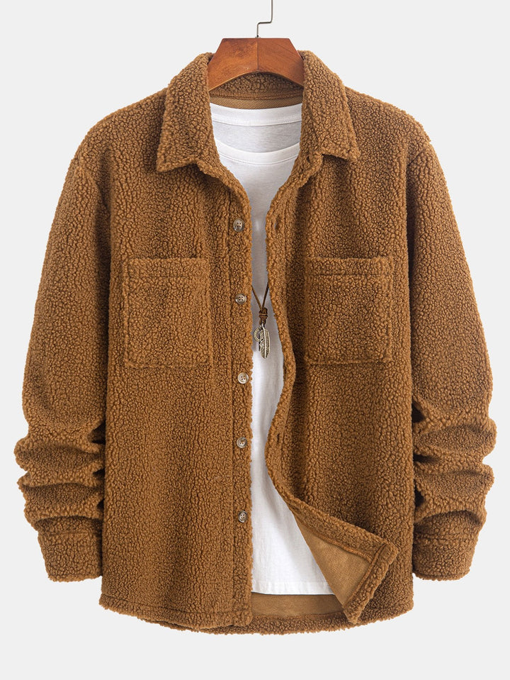 Teddy Fleece Knopshirt