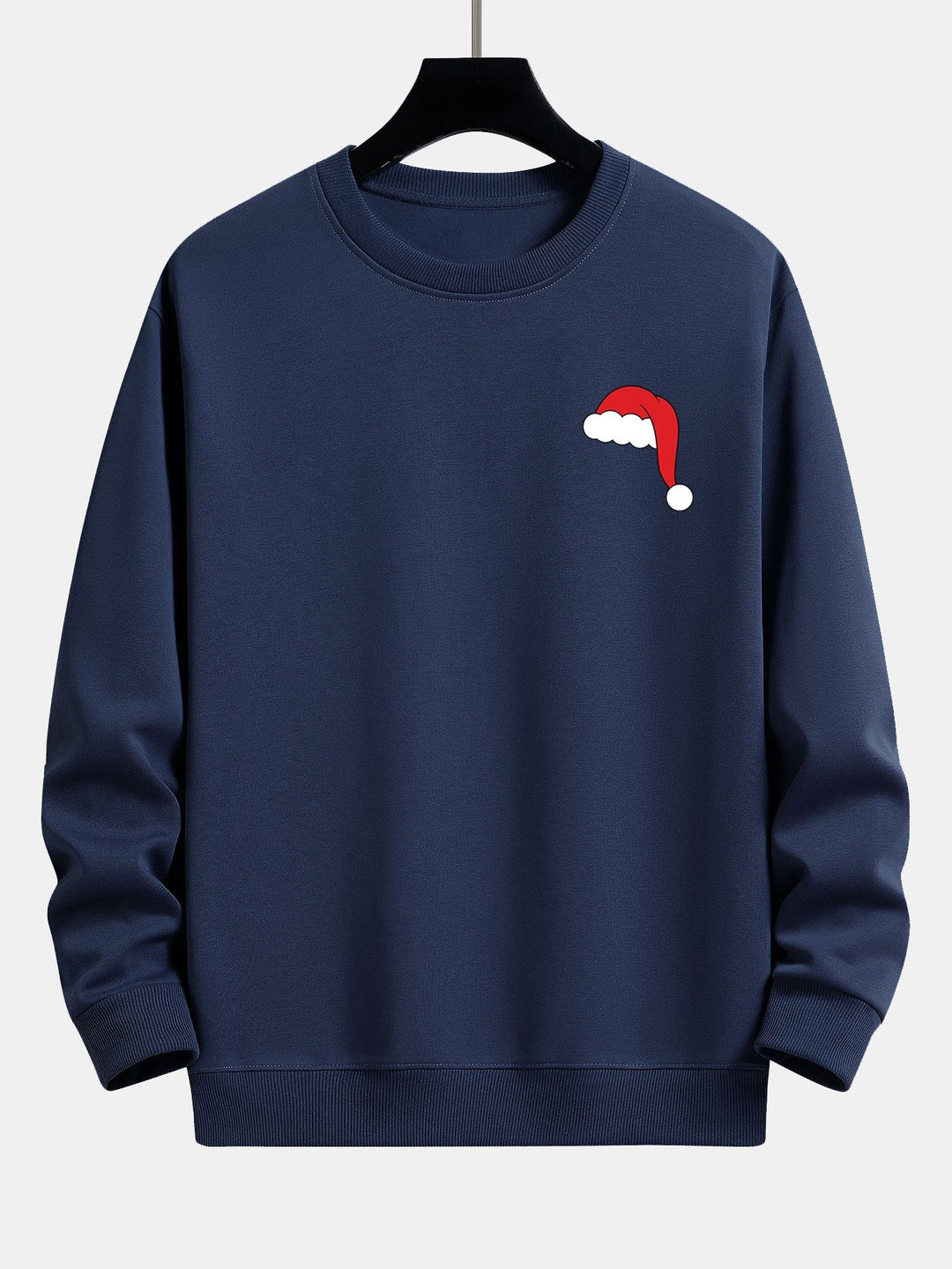Santa Hat Print Relax Fit Sweatshirt