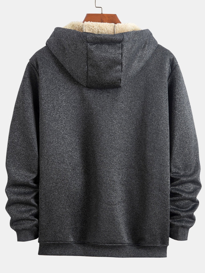 Teddy Lining Zip Up Hoodie