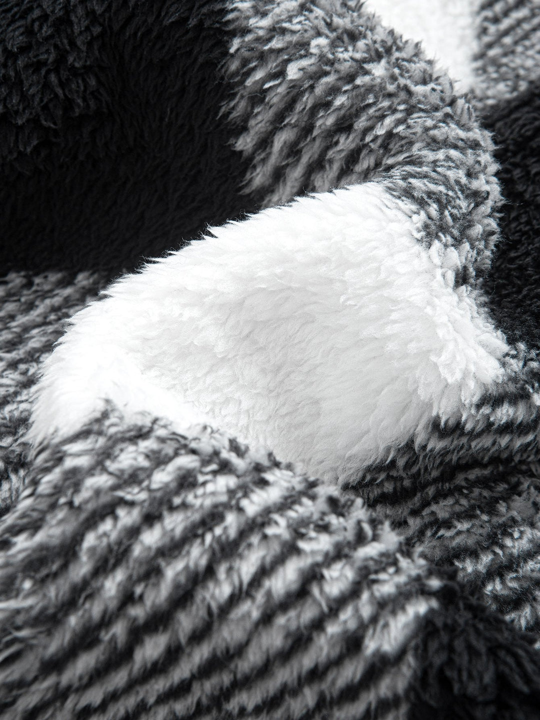 Checkered Teddy Fleece Jacket