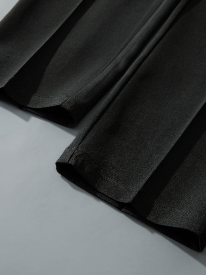 Relax Fit Elastische Taille Rechte Pijpen Broek