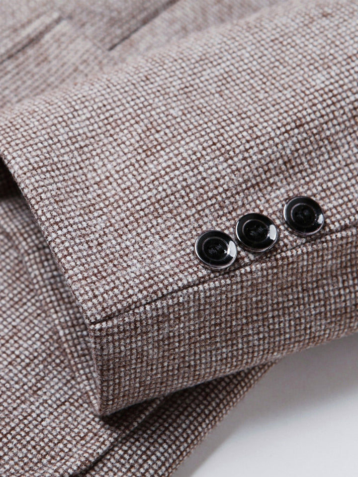 Wol Look Fijn Ruit Blazer