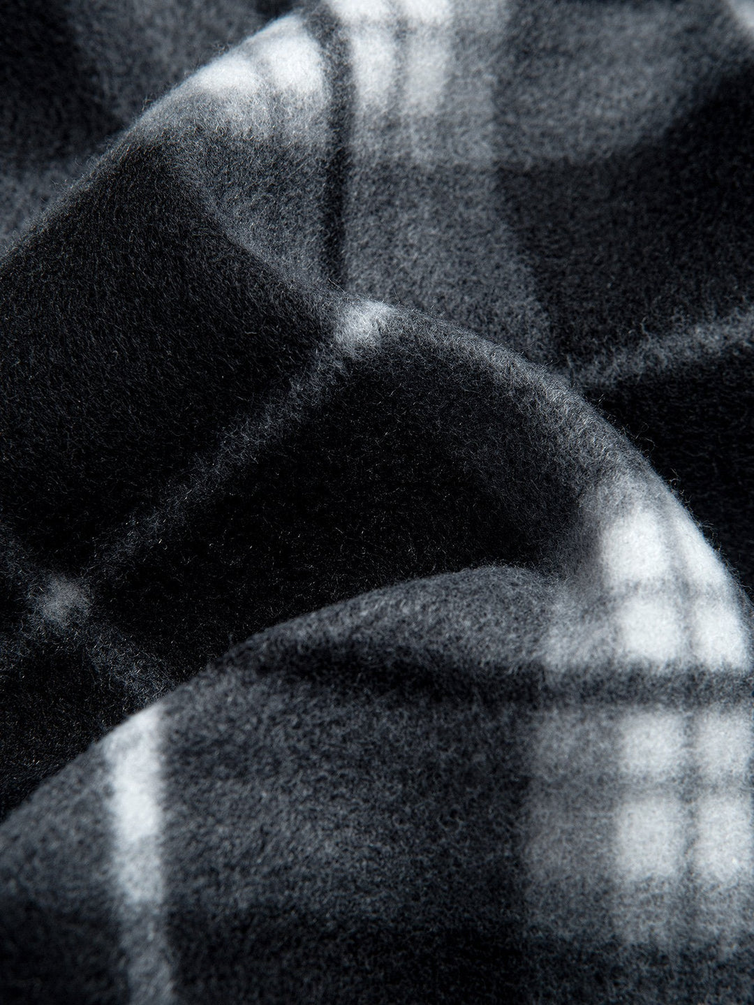 Teddy Fleece Gevoerde Flanellen Ruit Hoodie