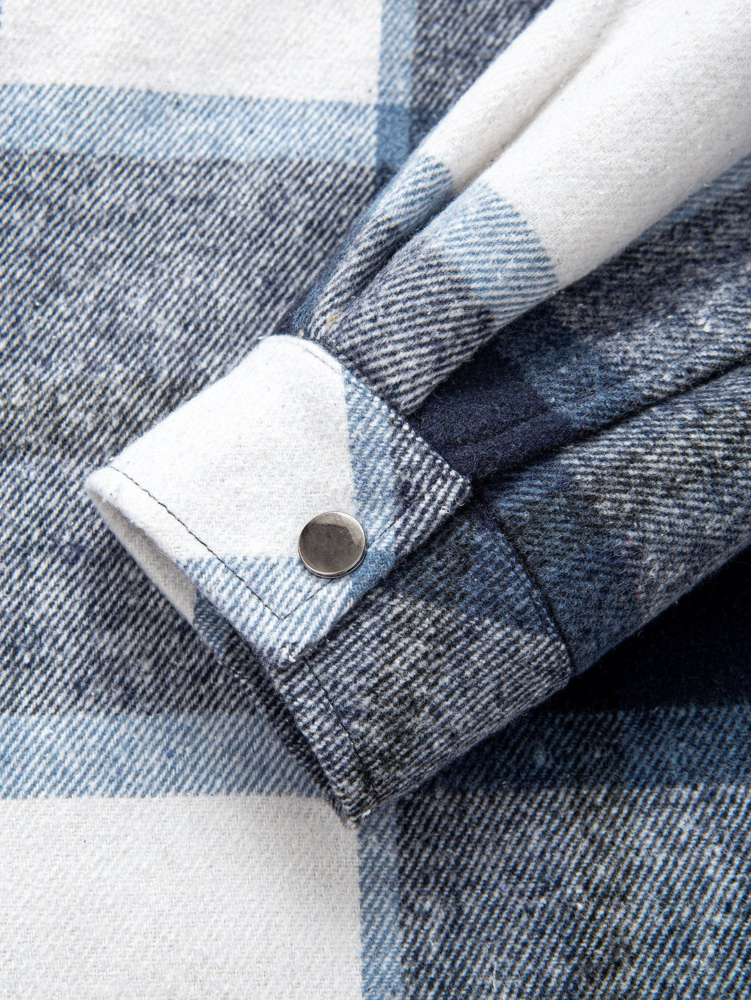 Teddy Gevoerde Flanellen Geruite Hoodie Shirt