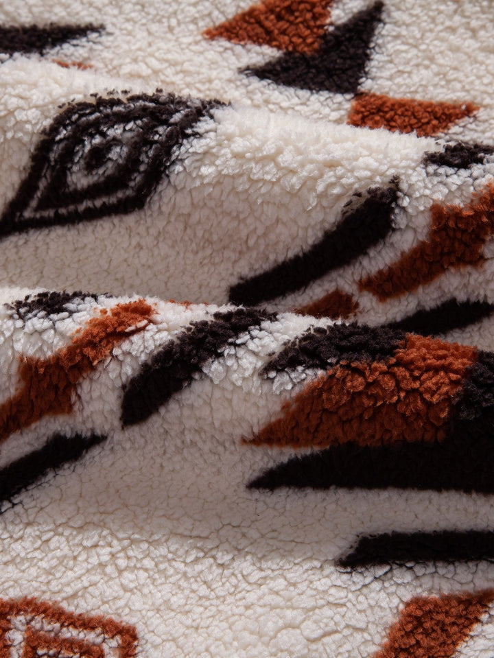 Azteekse Print Teddy Hoodie