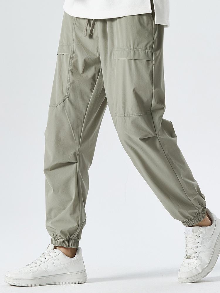 Elastische Taille Parachute Cargo Broek