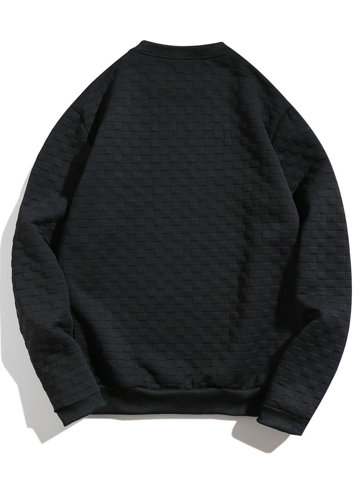 Damast Sweatshirt met Schaakbordpatroon