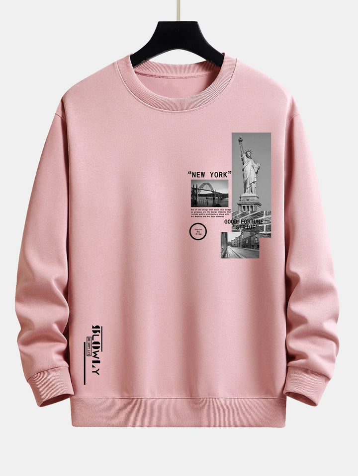 New York Architectuur Print Relax Fit Sweatshirt