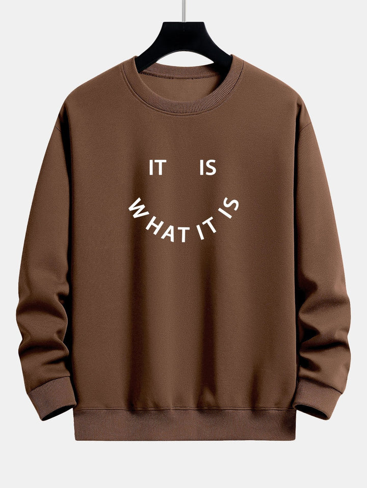 Het Is Wat Het Is Print Relax Fit Sweatshirt