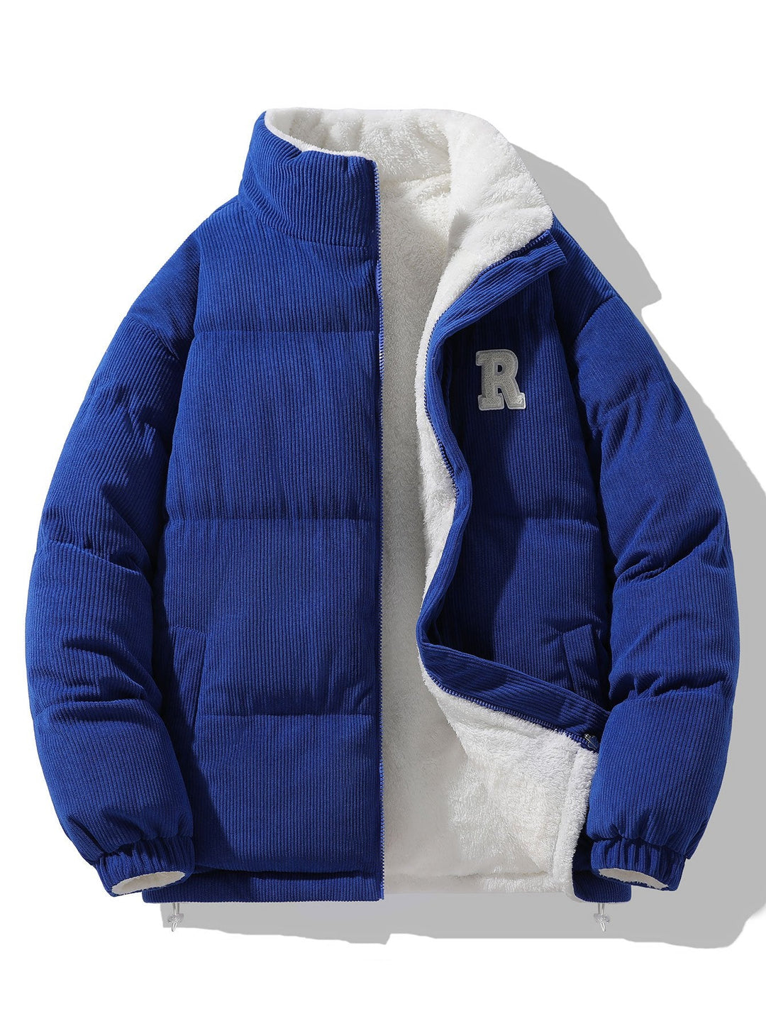 Omkeerbare Teddy Fleece Corduroy Jas