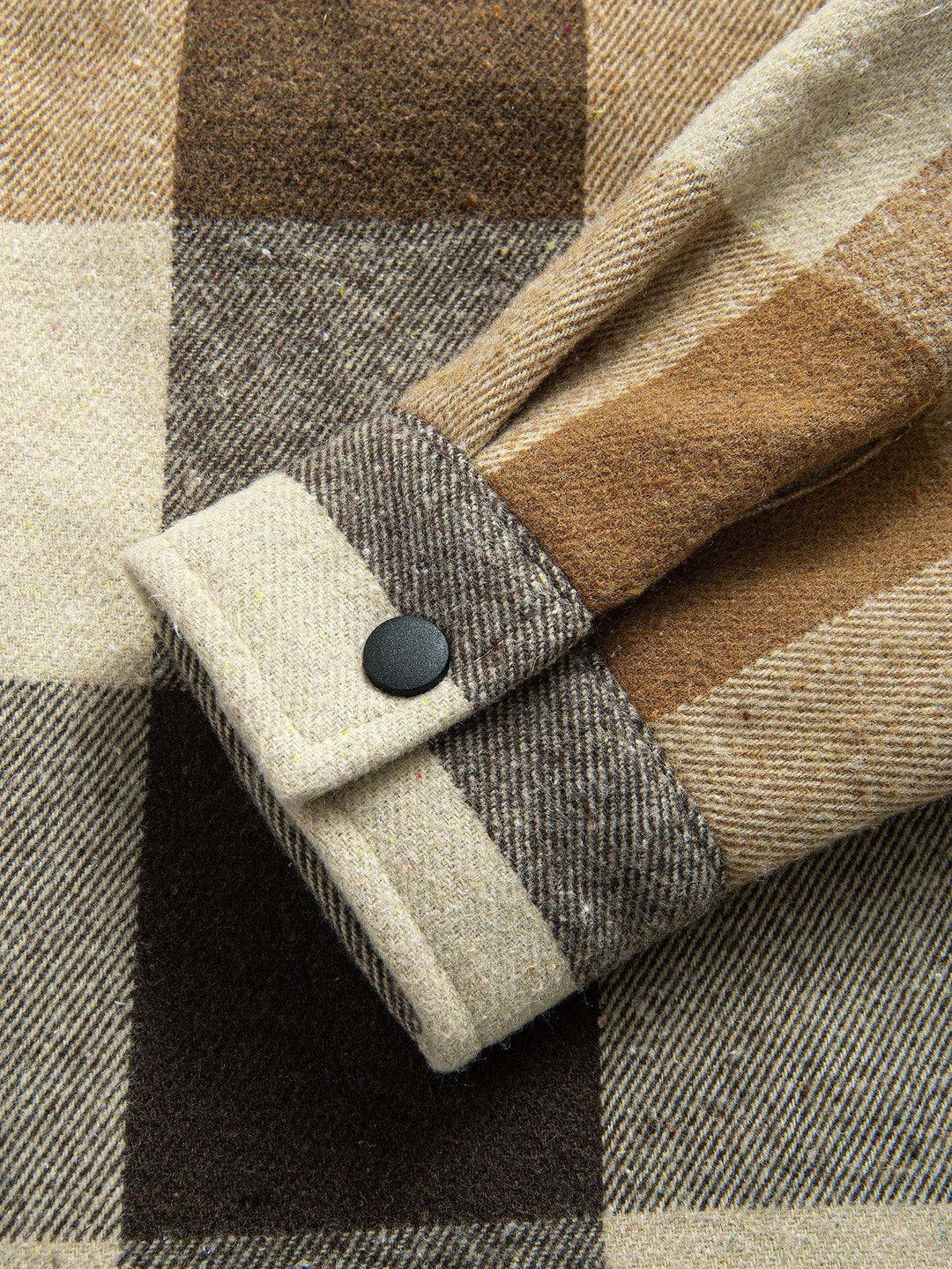 Fleece-Lined Plaid Hoodie Overshirt