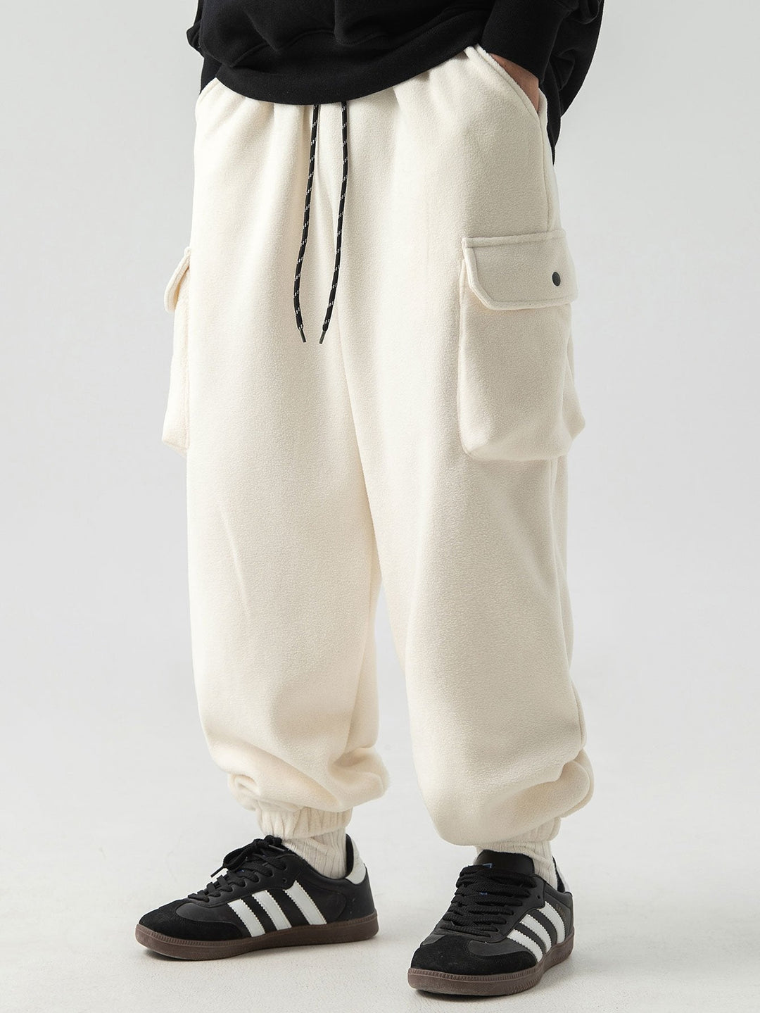 Polar Fleece Cargo Jogging Pants