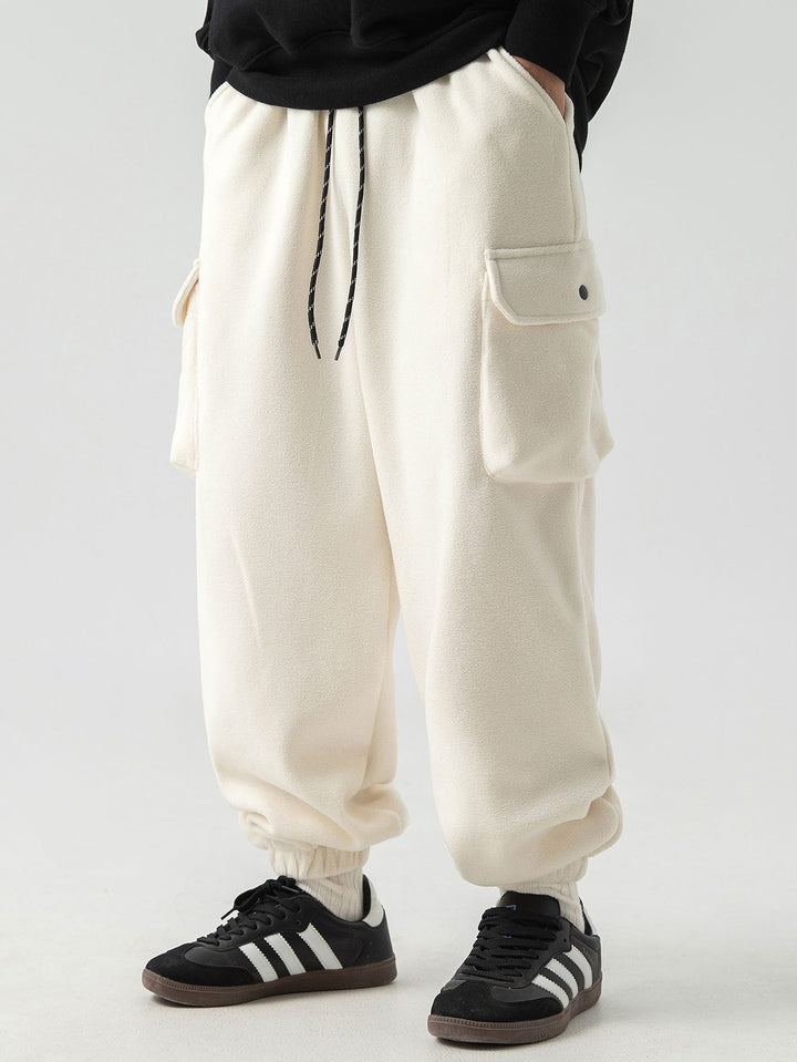Polar Fleece Cargo Jogging Pants