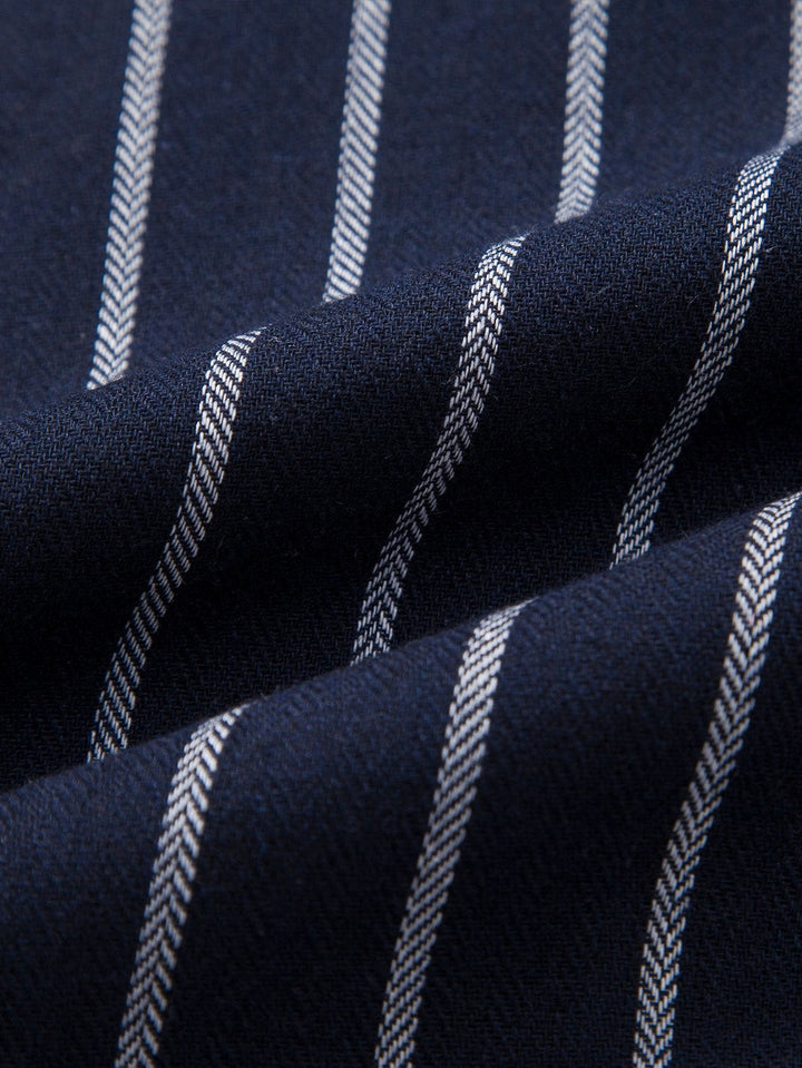 Katoenmix Gestreepte Overhemd met Knopen