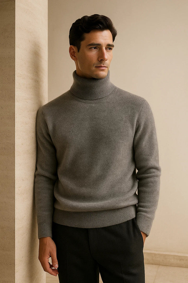 Avenzo Cashmere Turtleneck Grey