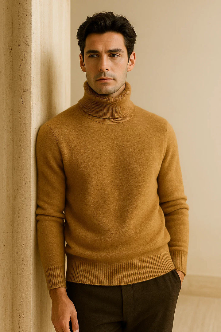 Avenzo Cashmere Turtleneck Brown