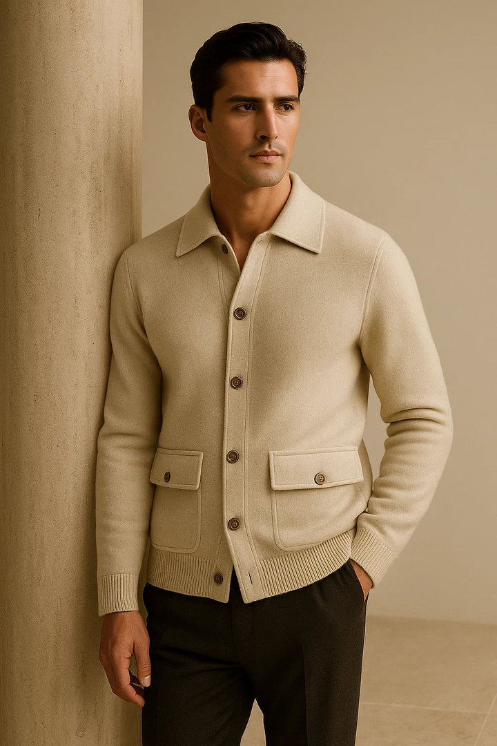Lorenzo Cashmere Cardigan Ivory