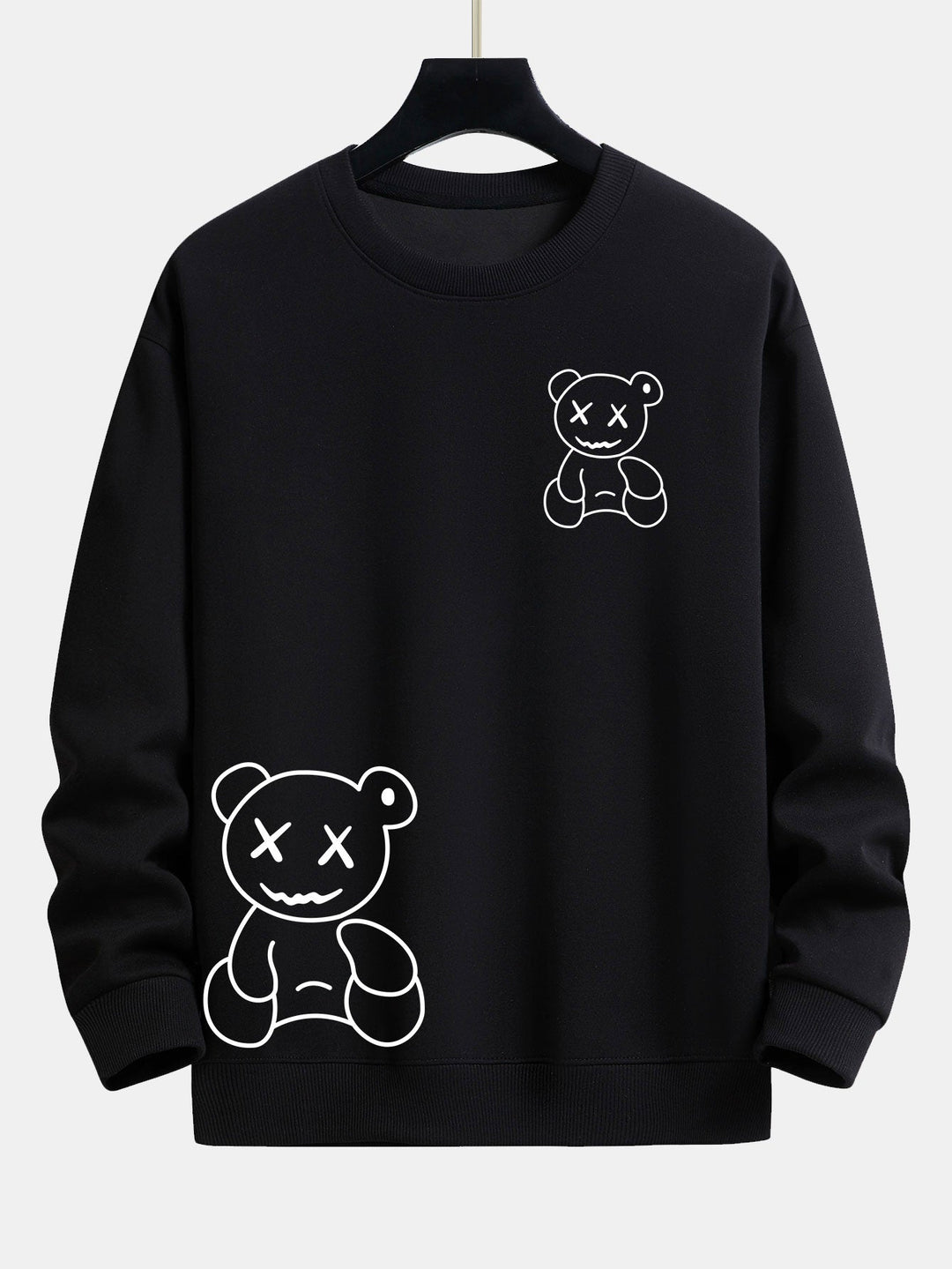 Lijnvormige Berenprint Relax Fit Sweatshirt